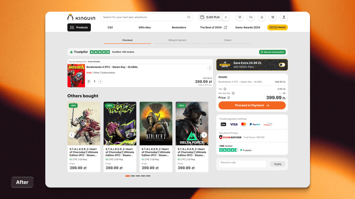 Checkout - after (Cart)
